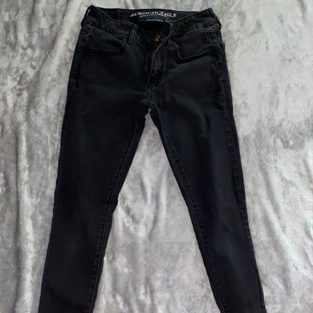 American Eagle black stretchy jeans
